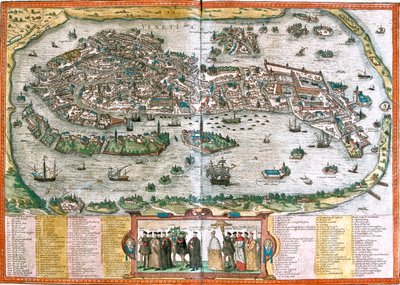 Venetsia, Italia tekijältä Georg and Hogenberg Franz (1535 90) Braun