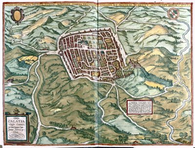 Caiazzo (Casertan maakunta), Italia tekijältä Georg Braun and Hogenberg Franz