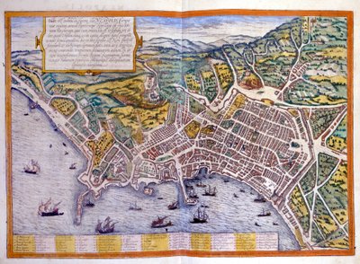 Napoli, Braunin ja Hogenbergin atlas tekijältä Georg Braun and Hogenberg Franz
