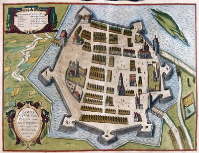 Zamosc, Puola (kaiverrus tekijältä Georg Braun and Hogenberg Franz