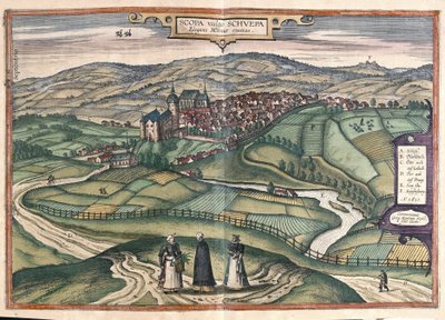 Zschopau, Saksi, Saksa (kaiverrus tekijältä Georg Braun and Hogenberg Franz