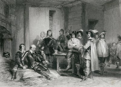 Earl of Lindseyn kuolema (kaiverrus) tekijältä George (after) Cattermole
