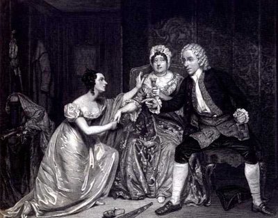 Mr Blanchard, rouva Davenport ja neiti M. Tree Peachumina, rouva Peachum ja Polly elokuvassa The Beggar
