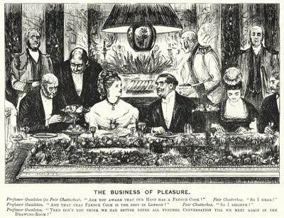 Punch sarjakuva: The Business of Pleasure (kaiverrus) tekijältä George (after) Du Maurier
