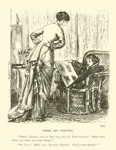Nuori, mutta käytännöllinen (kaiverrus) tekijältä George (after) Du Maurier