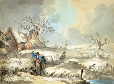Snipe Shooting, kaivertanut Thomas Rowlandson (1756-1827), pub. kirjoittanut J. Harris tekijältä George (after) Morland