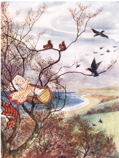 Hush-a-by Baby, kuvitus "A Picture Song Book" -kirjasta, 1910 tekijältä George, 9th Earl of Carlisle Howard