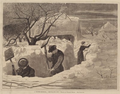 Talvi-aamu, - Lapioiminen tekijältä George A. Avery after Winslow Homer