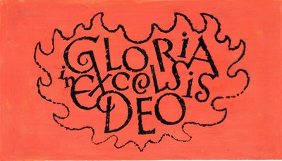 Gloria in Excelsis Deo, 1970 (intialainen muste läpinäkyvyydellä guassin päällä paperilla) tekijältä George Adamson