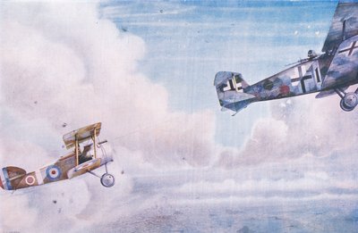 Ilmakaksintaistelu: Sokea piste, Cassells History of the British People -julkaisusta, jonka on julkaissut Waverley Book Company Limited, n. 1940 tekijältä George Arnold