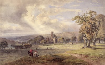 Näkymä Kirkstall Abbeysta, Leedsistä tekijältä George Arthur Fripp