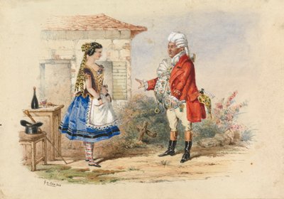 Adina ja tohtori Dulcamara, kohtaus Donizettin elokuvasta L