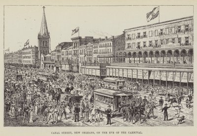 Canal Street, New Orleans, karnevaalin aattona tekijältä George Augustus Sala