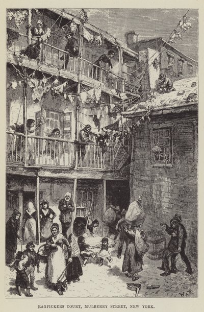 Ragpickers Court, Mulberry Street, New York tekijältä George Augustus Sala