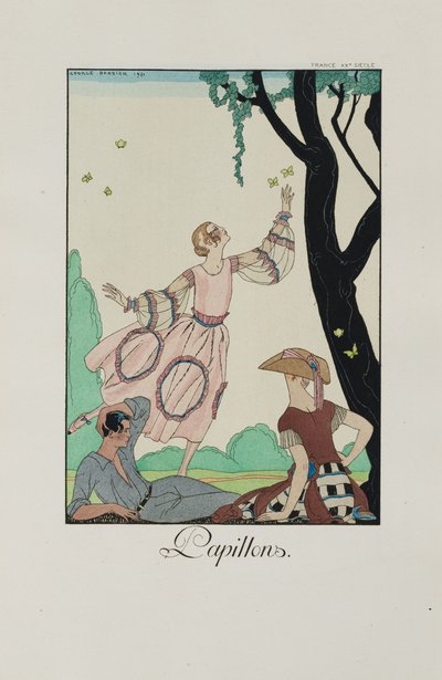 röyhelöt ja röyhelöt: Perhoset, 1921. tekijältä George Barbier