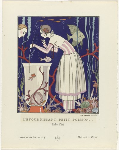 Gazette du Bon Ton, 1914 - núm. 5, Pl. 44: El peixet impressionant (...) / Vestit d