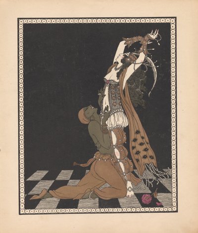 Ida Rubinstein ja Vaslav Nijinsky baletissa Scheharazade tekijältä George Barbier