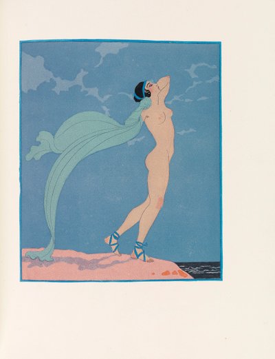 Kuvitus Pierre Louÿsin teokselle Les Chansons de Bilitis The Songs of Bilitis, 1922. tekijältä George Barbier
