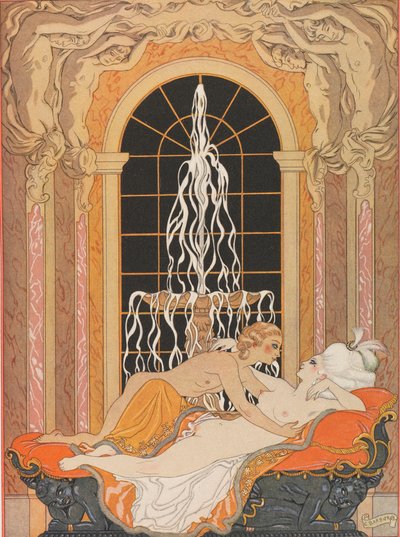 Kuvitus epistolaariromaaniin Dangerous Liaisons Dangerous Liaisons, 1934. tekijältä George Barbier