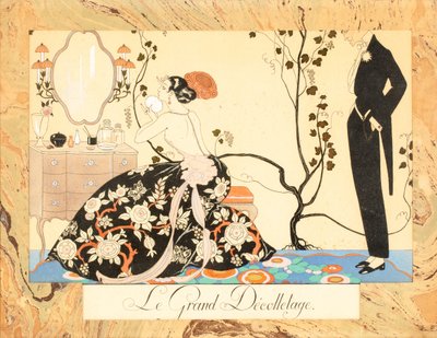 Le Grand Décolletage, Le Bonheur du Jour tai Les Graces à la Mode, 1924. tekijältä George Barbier