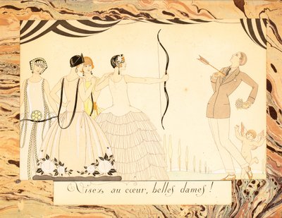 Tavoittele sydäntä, rakkaat naiset! Le Bonheur du Jour tai Les Graces à la Mode, 1924. tekijältä George Barbier
