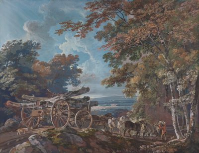 Timber Wain epätasaisella tiellä (yksi parista) tekijältä George Barret
