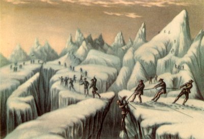 Lava nousussa Mont Blancille, c1853, 1946. tekijältä George Baxter