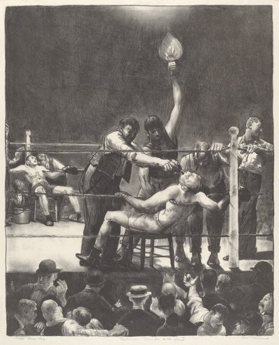 Kierrosten välissä, pieni, toinen kivi tekijältä George Bellows