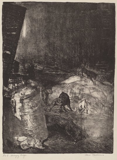 Hungry Dogs, toinen kivi tekijältä George Bellows