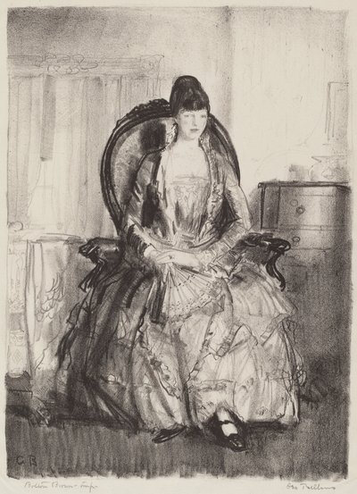Nainen tuulettimen kanssa tekijältä George Bellows