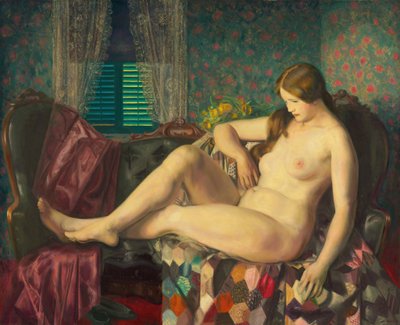 Alastonkuva, jossa on kuusikulmainen peitto tekijältä George Bellows