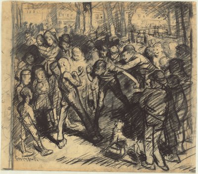 Street Fight [recto] tekijältä George Bellows