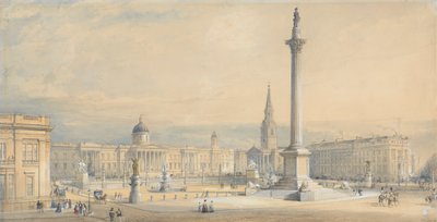 Ehdotettu suunnitelma Trafalgar Squarelle tekijältä George Belton Moore