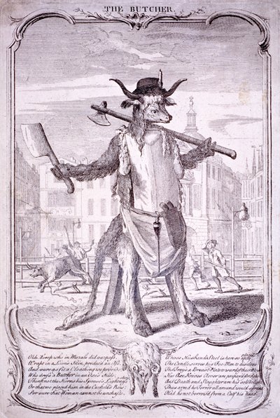 "Teurastaja", 1740 tekijältä George Bickham