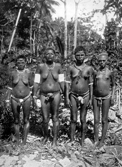 Naiset juhlapuvussa, Melanesia, 1920. tekijältä George Brown