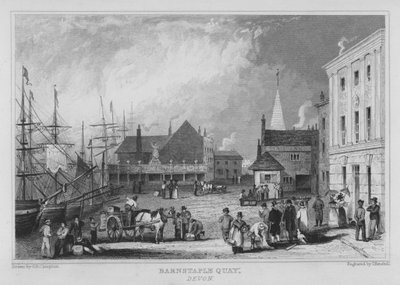 Barnstaple Quay, Devon (kaiverrus) tekijältä George Bryant Campion