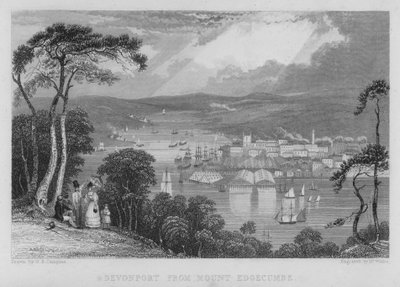 Devonport Mount Edgecumbelta (kaiverrus) tekijältä George Bryant Campion