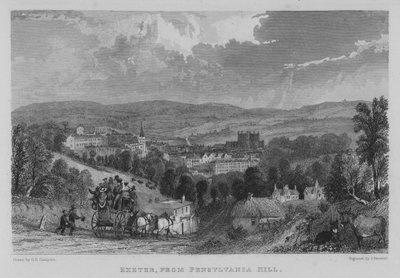 Exeter, Pensylvania Hill (kaiverrus) tekijältä George Bryant Campion