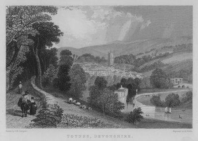 Totnes, Devonshire (kaiverrus) tekijältä George Bryant Campion