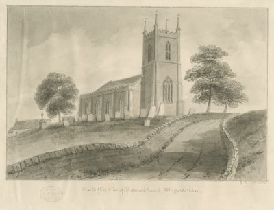 Ipstones Church: seepiapiirustus tekijältä George Buckler