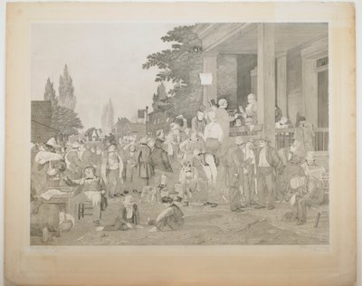 Todiste 1 aiheesta "The County Election" tekijältä George Caleb Bingham