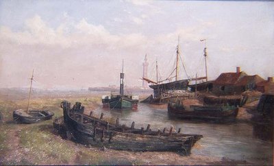 Freshney-joen suu lähellä Grimsbyä, Lincolnshire tekijältä George Cammidge