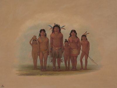 Connibo-intiaaniperhe, 18541869. tekijältä George Catlin