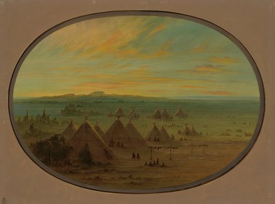 Variskylä Lohijoella, 18551869. tekijältä George Catlin