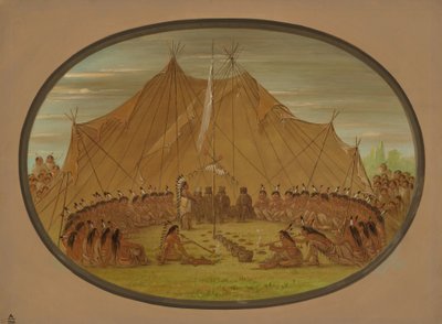 Koiran juhla - Sioux, 18611869. tekijältä George Catlin