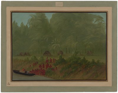 Yahua-kylä tekijältä George Catlin