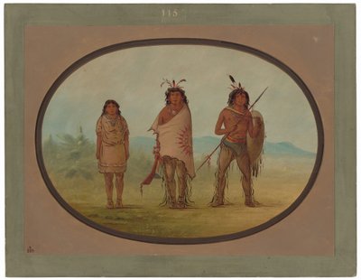 Yuma-päällikkö, hänen tyttärensä ja soturi tekijältä George Catlin
