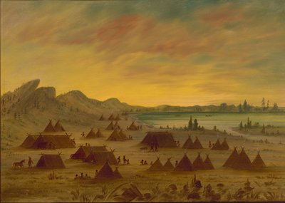 Apachee Village, 18551869. tekijältä George Catlin
