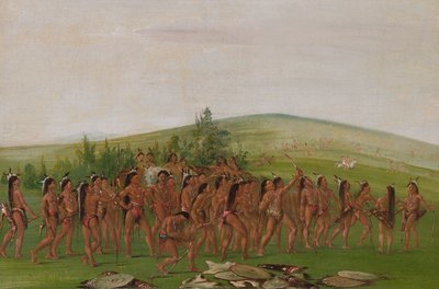 Mandanien jousiammunta tekijältä George Catlin