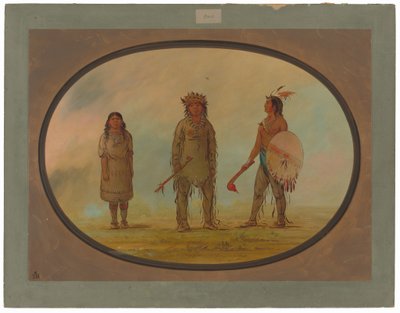 Athapasca-päällikkö, hänen vaimonsa ja soturi tekijältä George Catlin